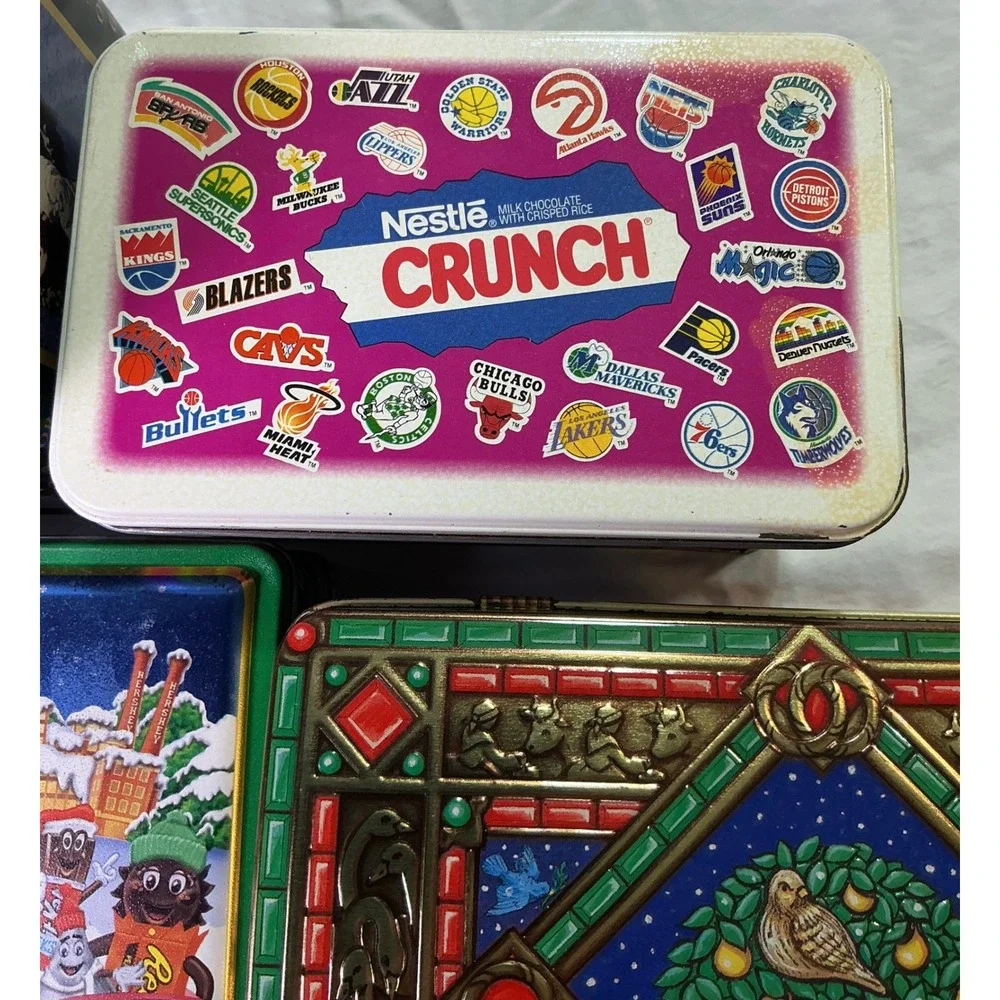 Lot of 5 Vintage Collectible Candy Chocolate Tins Milky Way Nestle Hershey Mix